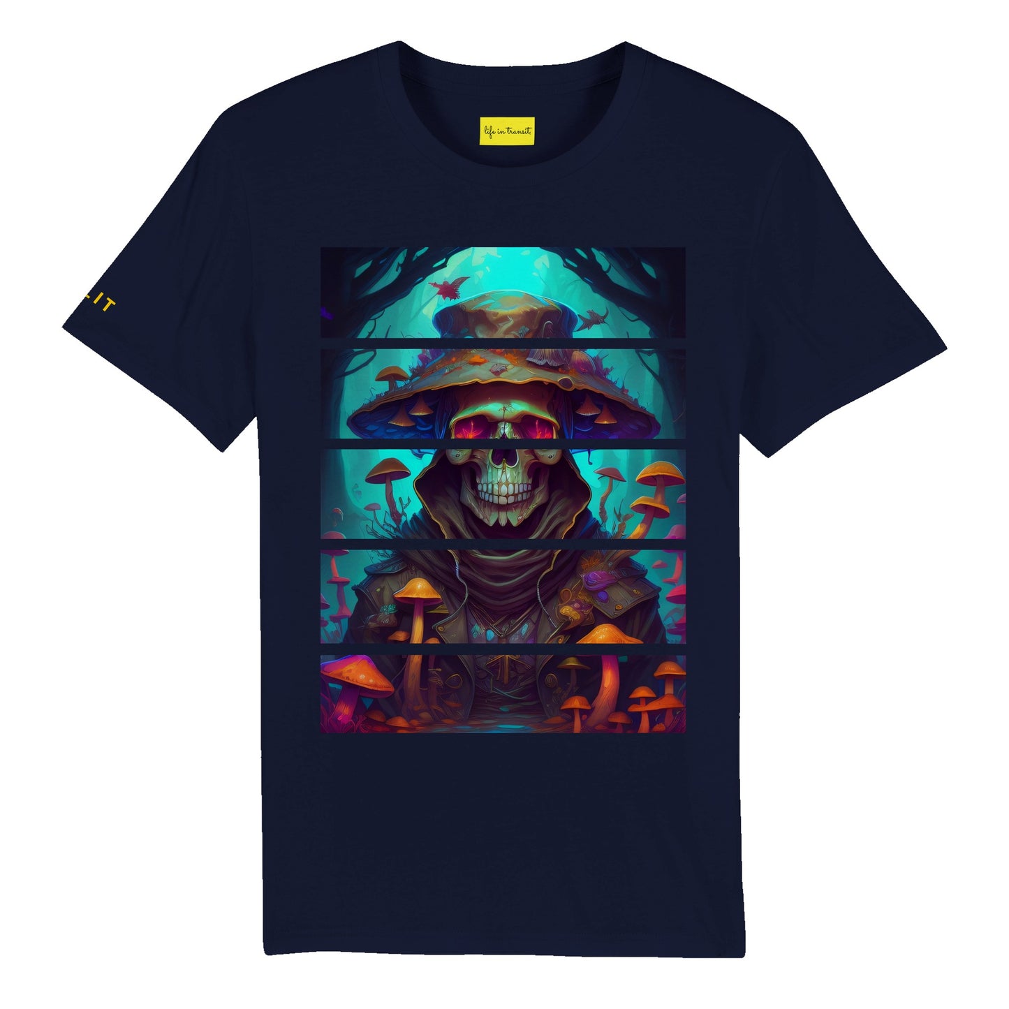 Mushroom Skull Organic Unisex Crewneck T-shirt